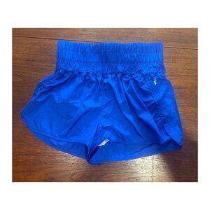 Free People Movement blue, lined women's shorts, size L